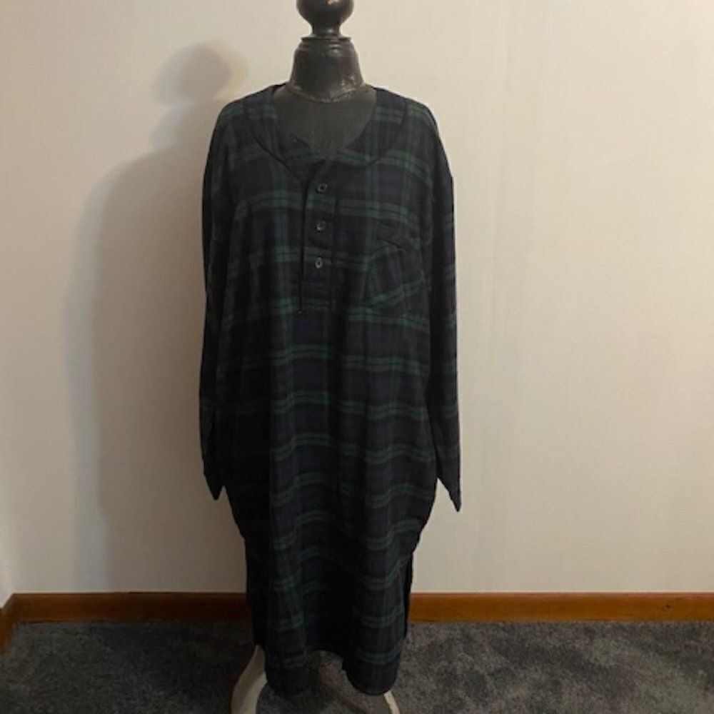 Ashford & Brooks Blackwatch Men's Flannel sleep shirt, size L